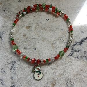 🎄Holiday snowman necklace